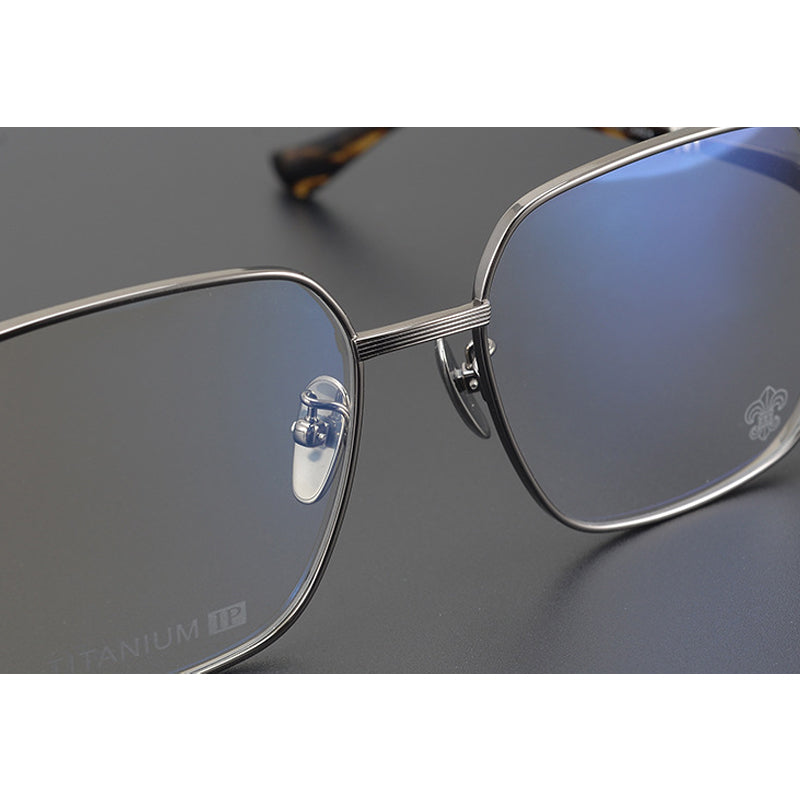 CHH Chrome Hearts Glasses Vintage Versatile Engraved Pure Titanium Square Glasses Frame