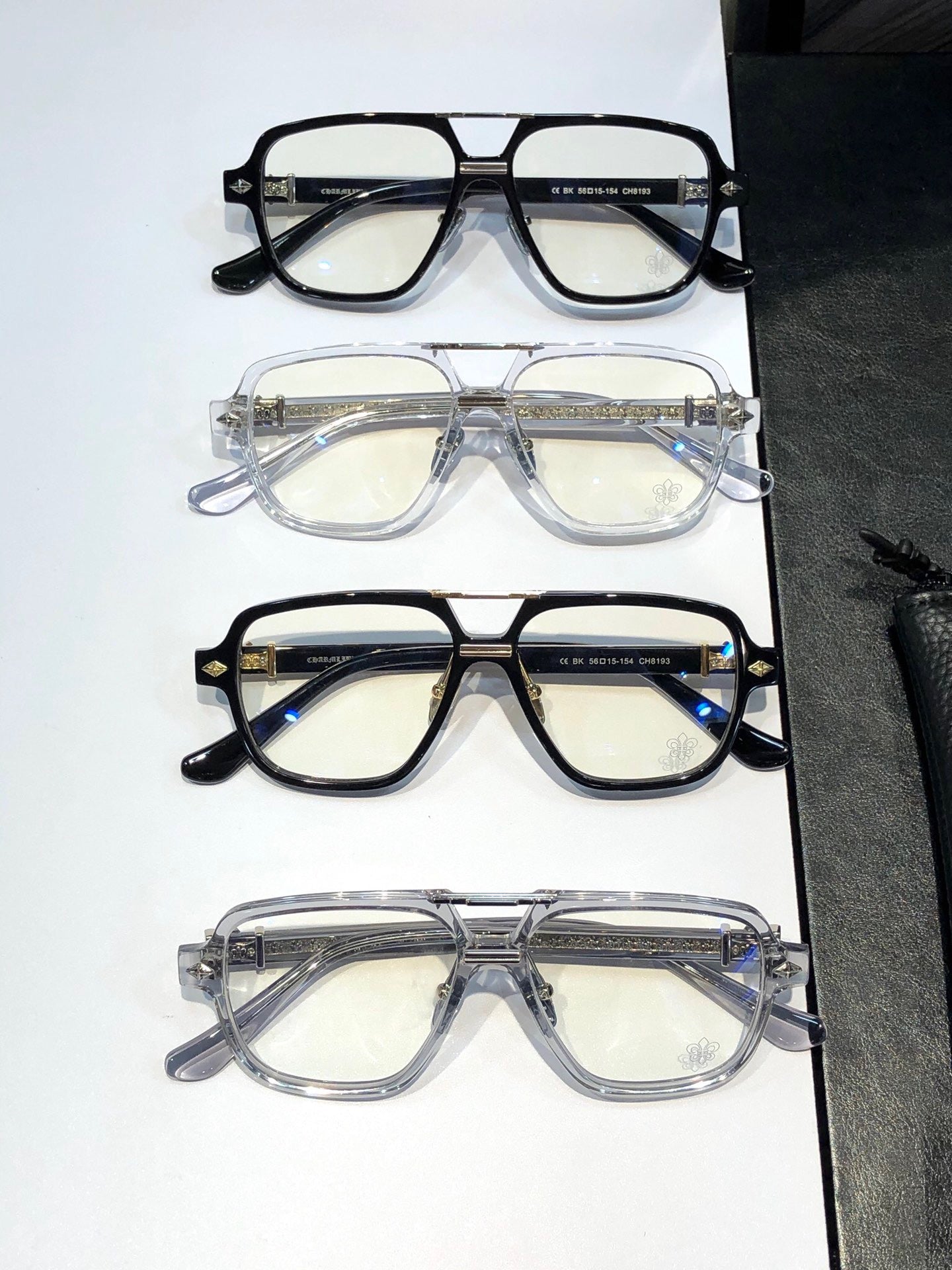 CHH Chrome Hearts Glasses Stylish Vintage Double Beam Glasses Frames