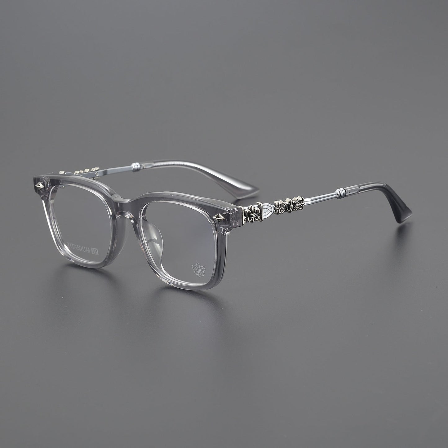 CHH Chrome Hearts Glasses Plain Silver Versatile Flat Mirrors Myopia Glasses Frame