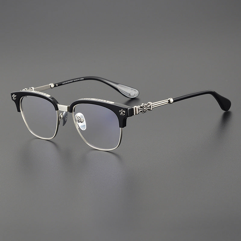 CHH Chrome Hearts Glasses Vintage half-frame glasses Pure titanium frames