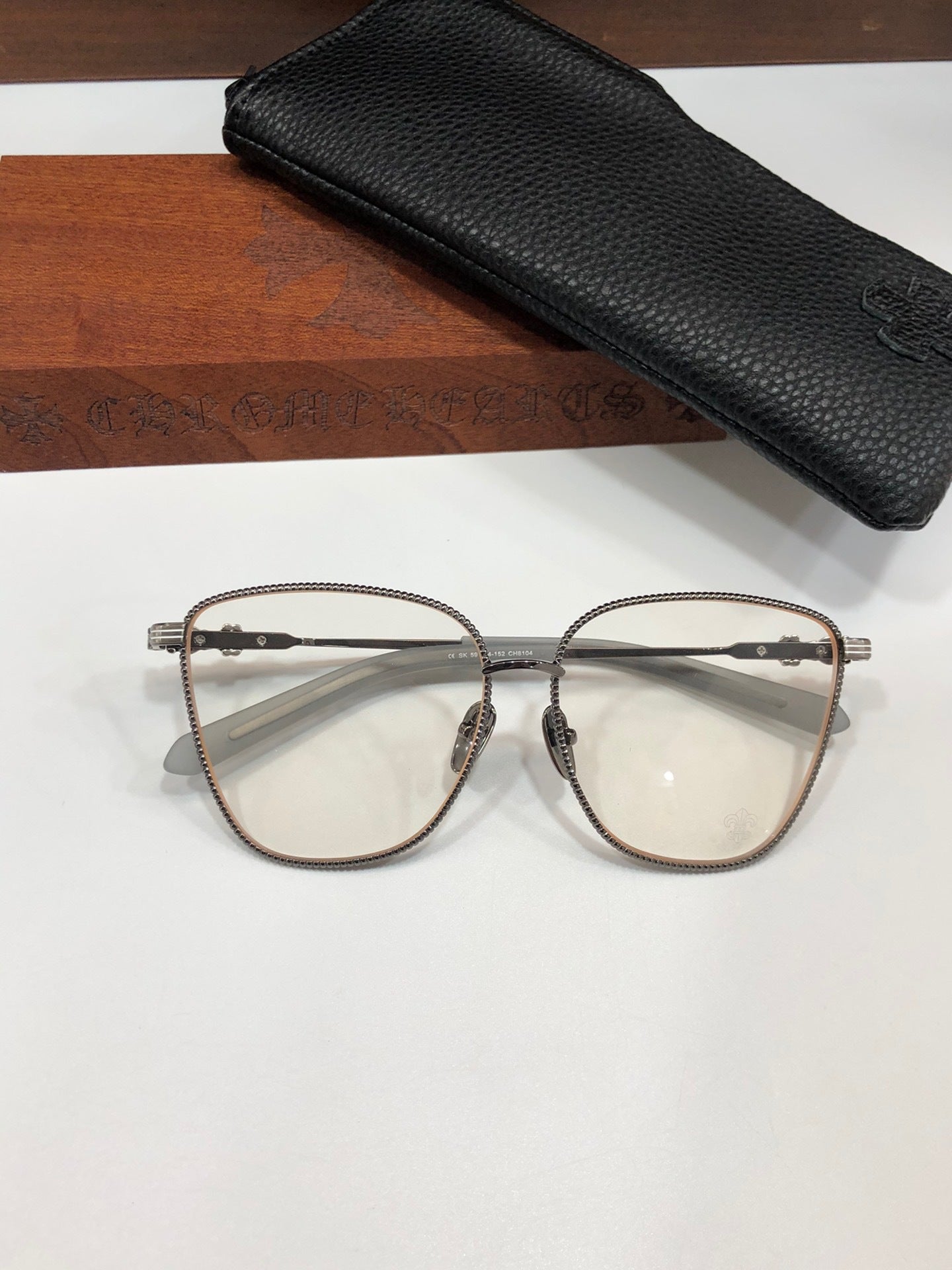 CHH Chrome Hearts Glasses Fashion Personality Cat Eye Large Frame Glasses Frame