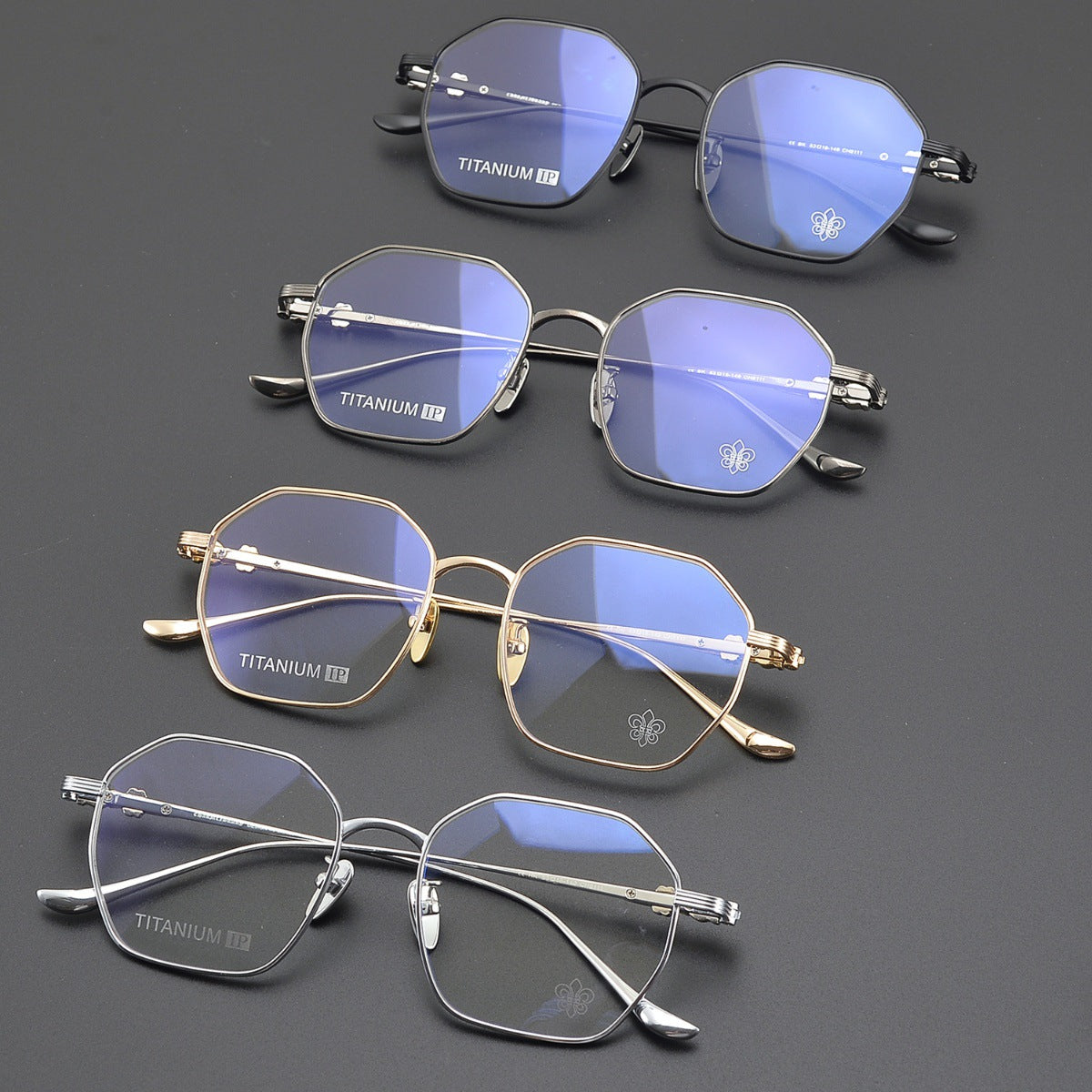 CHH Chrome Hearts Glasses Pure Titanium Business Polygon Glasses Frame