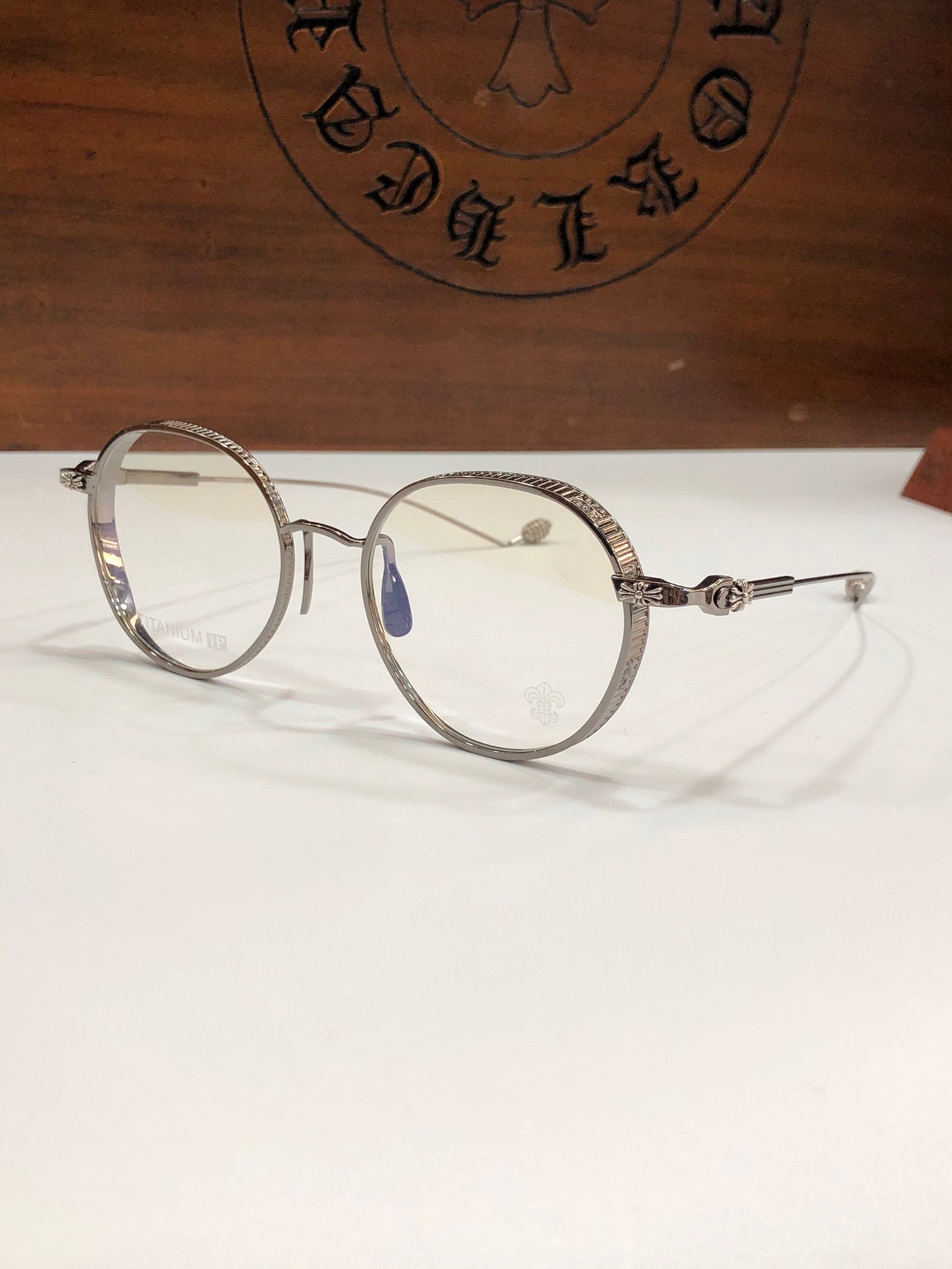 CHH Chrome Hearts Glasses Ultra Light Retro Literary Flat Mirror Myopia Glasses Frame