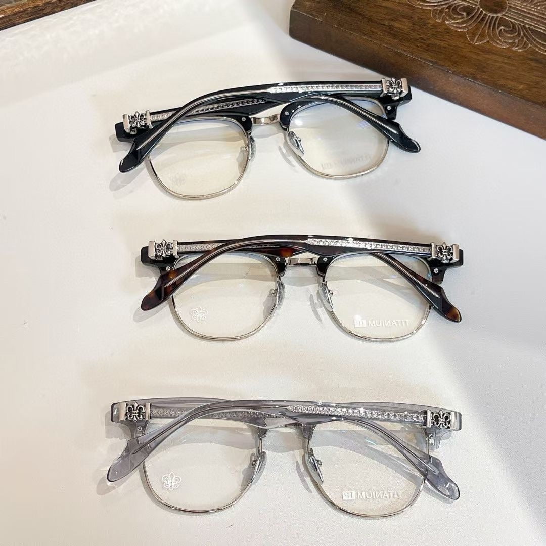 CHH Chrome Hearts Glasses Light Luxury Atmosphere Pure Titanium Eyebrow Frame Glasses Frame