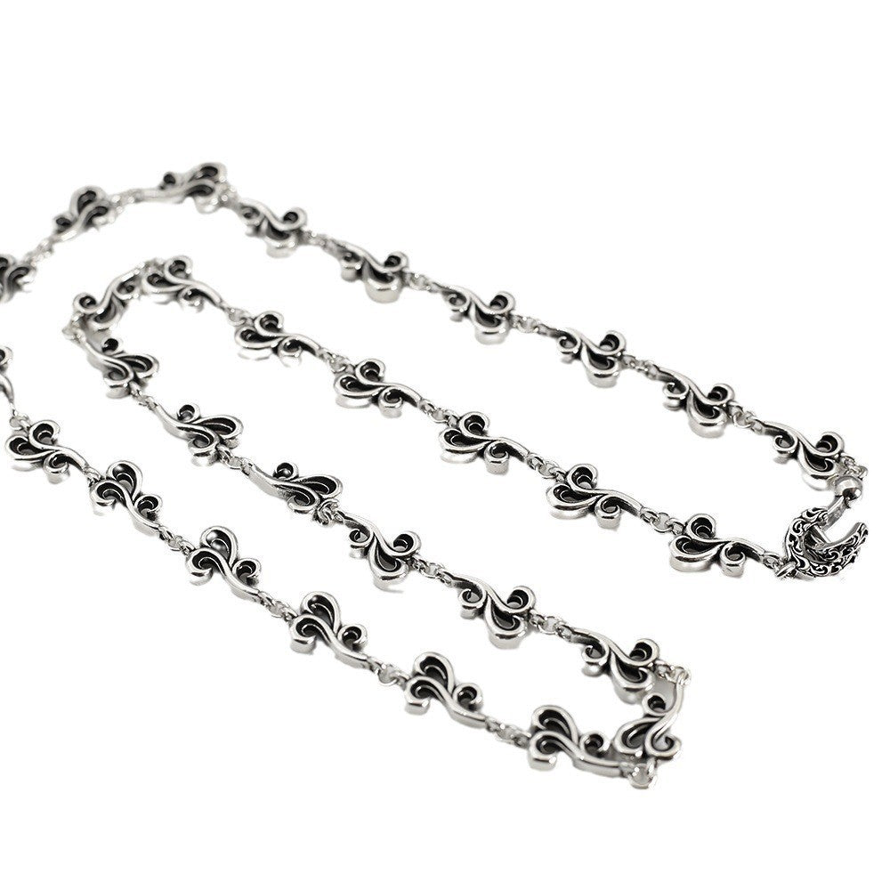 Retro distressed lily of the valley necklace