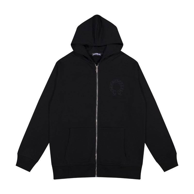 CHH Chrome Heart Hoodie Croix Sweater Diablo Cross Embroidered Zipper