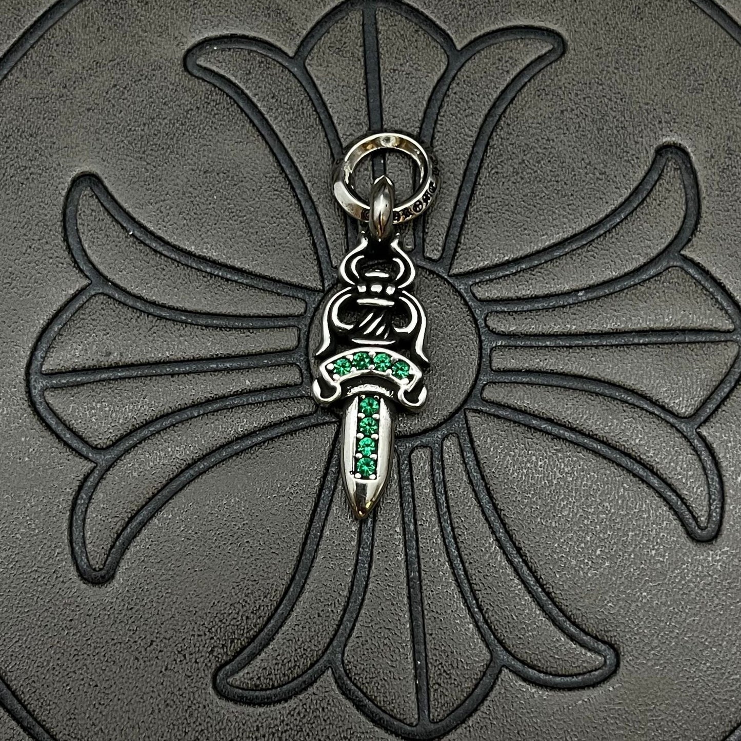 Chrome Hearts small diamond-encrusted sword pendant