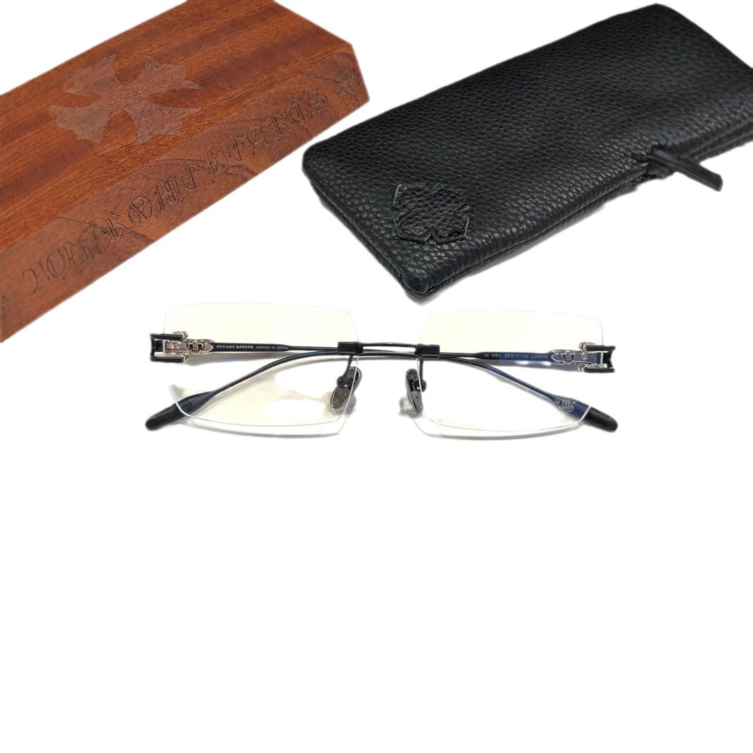CHH Chrome Hearts Glasses Three-dimensional Logo Inlaid Frameless Glasses Frame