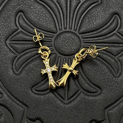 Chrome Heart Cross Earring