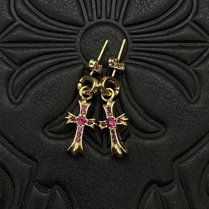 Chrome Heart Cross Earring