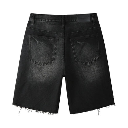 Purple Brand Crystal Diamond Denim Shorts #5104
