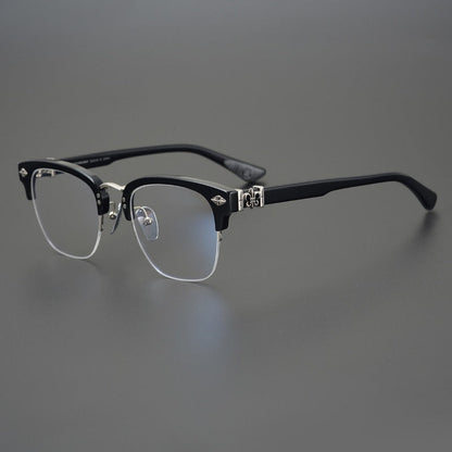CHH Chrome Hearts Glasses square thick frame half frame myopia glasses frame