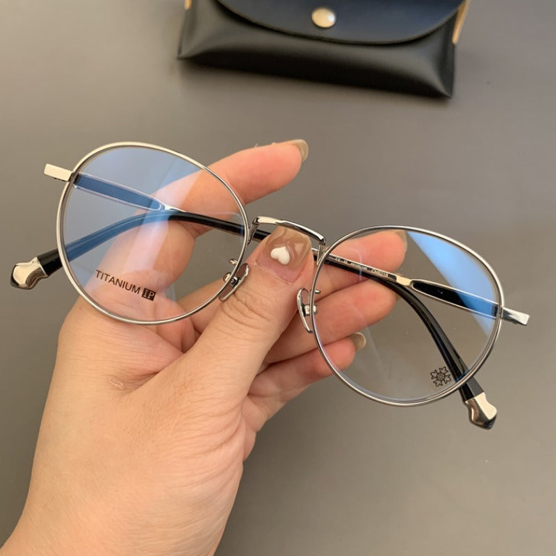 CHH Chrome Hearts Glasses Pure Titanium Round Ultra Light Myopia Glasses Frame