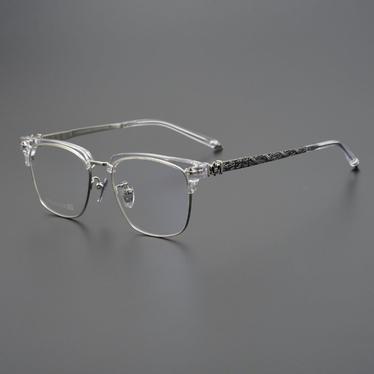 CHH Chrome Hearts Glasses Frameless Pure Titanium Glasses Frame Business