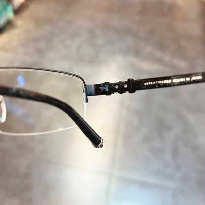 CHH Chrome Hearts Glasses Myopia Half Frame Glasses Frame Titanium Frame Business Style