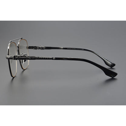 CHH Chrome Hearts Glasses Japanese pure titanium double beam myopia glasses frame
