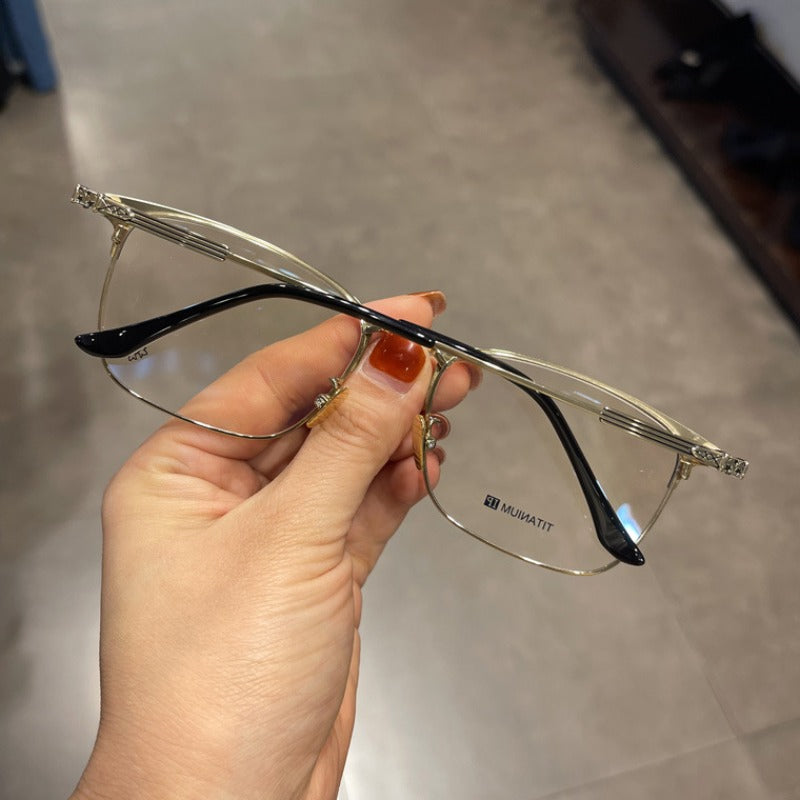 CHH Chrome Hearts Glasses Ultra Light Pure Titanium Business Myopia Glasses Frame