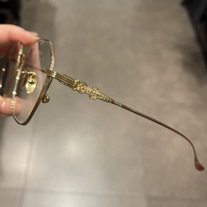 CHH Chrome Hearts Glasses Pure Titanium Polygon Retro Myopia Eyewear Frames
