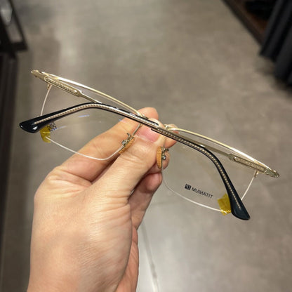CHH Chrome Hearts Glasses Pure Titanium Half Frame Business Glasses Frame