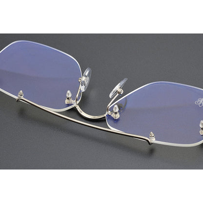 CHH Chrome Hearts Glasses Fashion Double Beam Frameless Myopia Glasses Frame