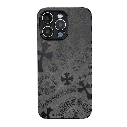 Chrome Heart  Leather iPhone Case