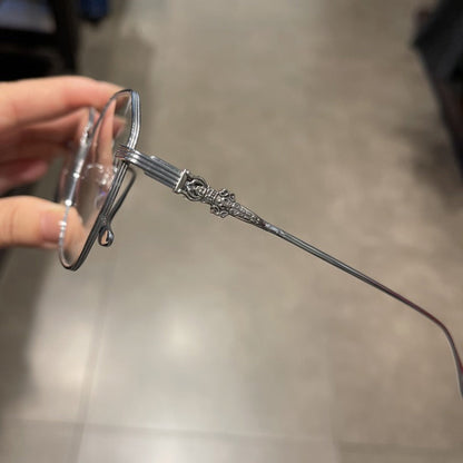 CHH Chrome Hearts Glasses Pure Titanium Polygon Retro Myopia Eyewear Frames