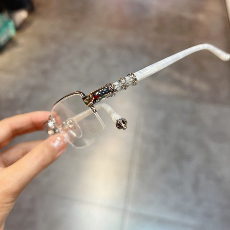CHH Chrome Hearts Glasses Myopia Half Frame Glasses Frame Titanium Frame Business Style
