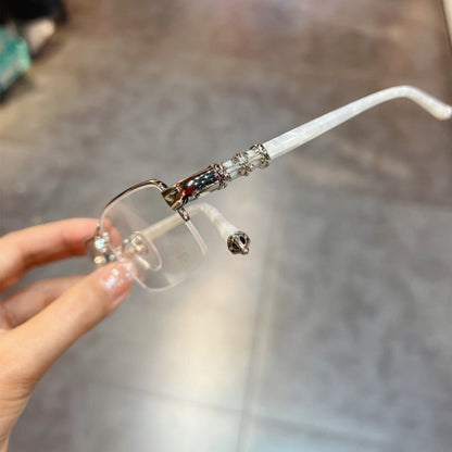 CHH Chrome Hearts Glasses Myopia Half Frame Glasses Frame Titanium Frame Business Style