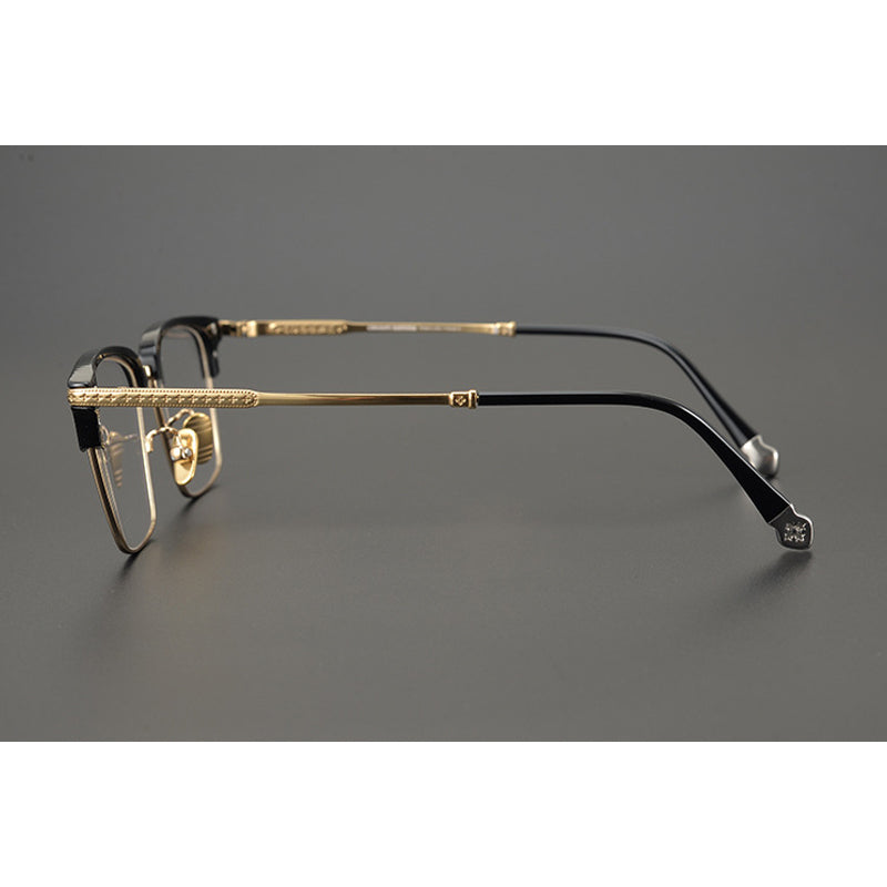 CHH Chrome Hearts Glasses Simple Japanese Business Half Frame Pure Titanium Glasses Frame