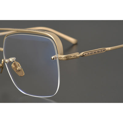 CHH Chrome Hearts Glasses Versatile Pure Titanium Square Glasses Frame