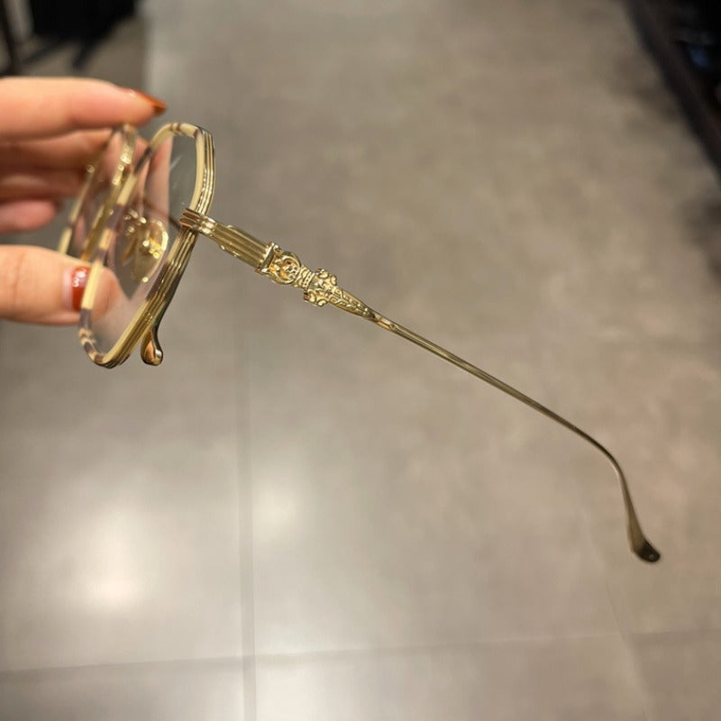 CHH Chrome Hearts Glasses Ultra Light Pure Titanium Vintage Polygon Eyewear Frames