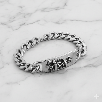 Chrome Hearts Pirates of the Caribbean skull dagger stainless steel bracelet