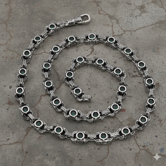 Chrome Hearts Aragogaceous pattern sapphire necklace for couples