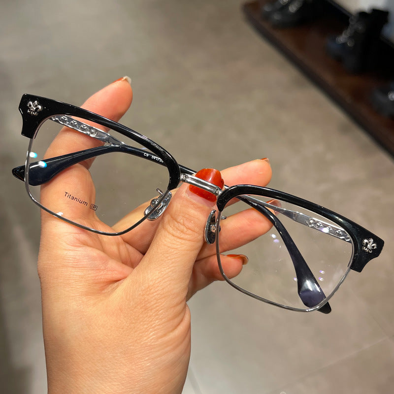 CHH Chrome Hearts Glasses Ultra Light Pure Titanium Myopia Glasses Frame