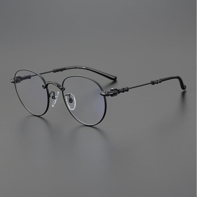 CHH Chrome Hearts Glasses Versatile retro literary round frame myopia glasses frame