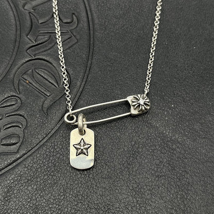Chrome Hearts pin necklace with various elements