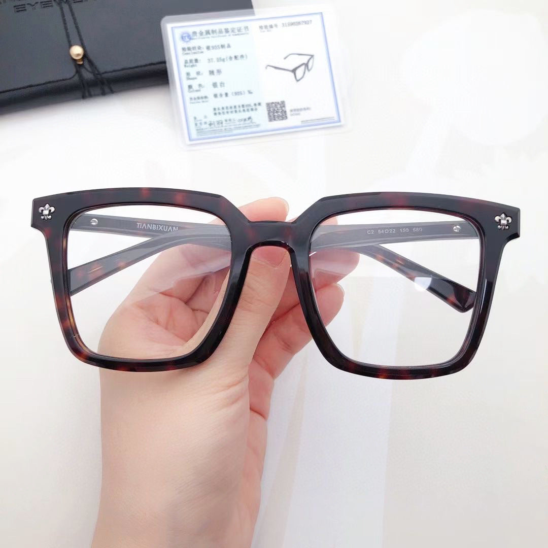 CHH Chrome Hearts Glasses 925 Silver Glasses Frame Extra Large Frame