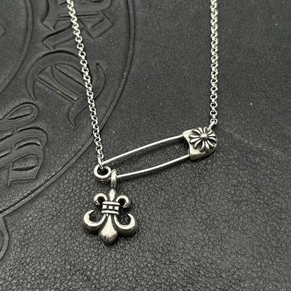 Chrome Hearts pin necklace with various elements