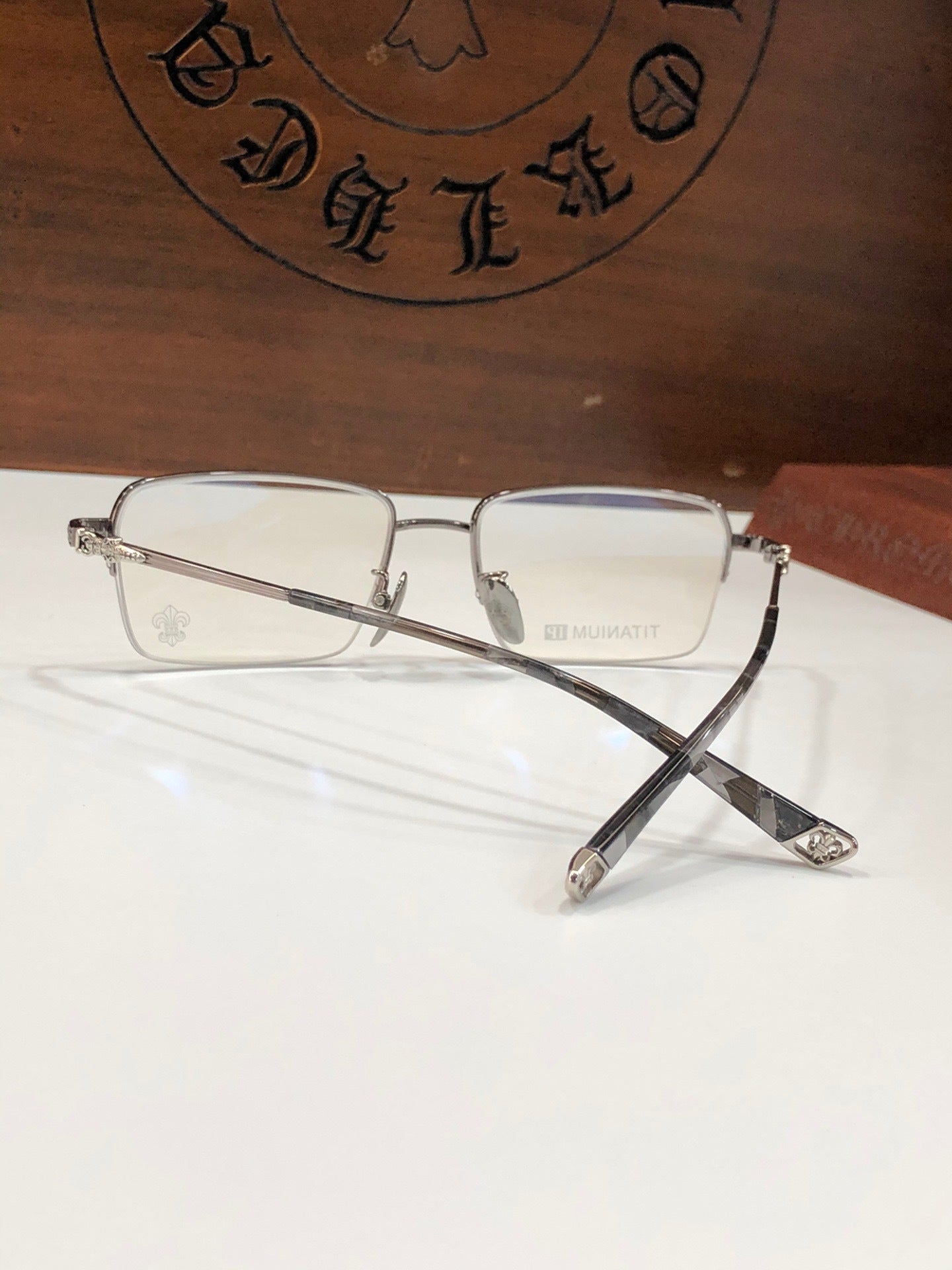 CHH Chrome Hearts Glasses Simple and exquisite frameless business titanium myopia glasses frame