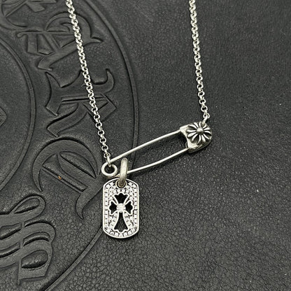 Chrome Hearts pin necklace with various elements
