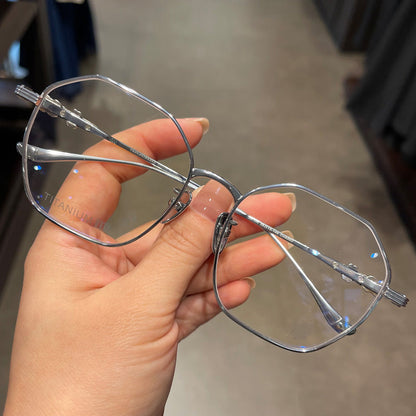 CHH Chrome Hearts Glasses Pure Titanium Polygon Retro Myopia Eyewear Frames