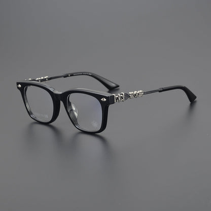CHH Chrome Hearts Glasses Plain Silver Versatile Flat Mirrors Myopia Glasses Frame
