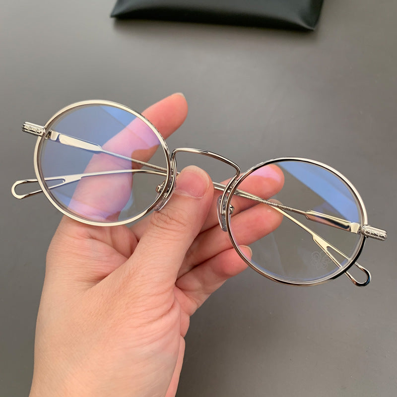 CHH Chrome Hearts Glasses Vintage Round Rough Edge Engraved Glasses Frame