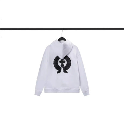 CHH Chrome Heart Hoodie Crowe hooded sweater cross cardigan loose terry jacket