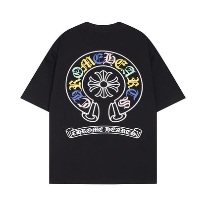 CHH Chrome Heart T Shirts Big Horseshoe Short Sleeve T-Shirt