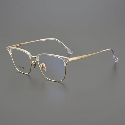 CHH Chrome Hearts Glasses Stylish Vintage Half Frame Pure Titanium Glasses Frame