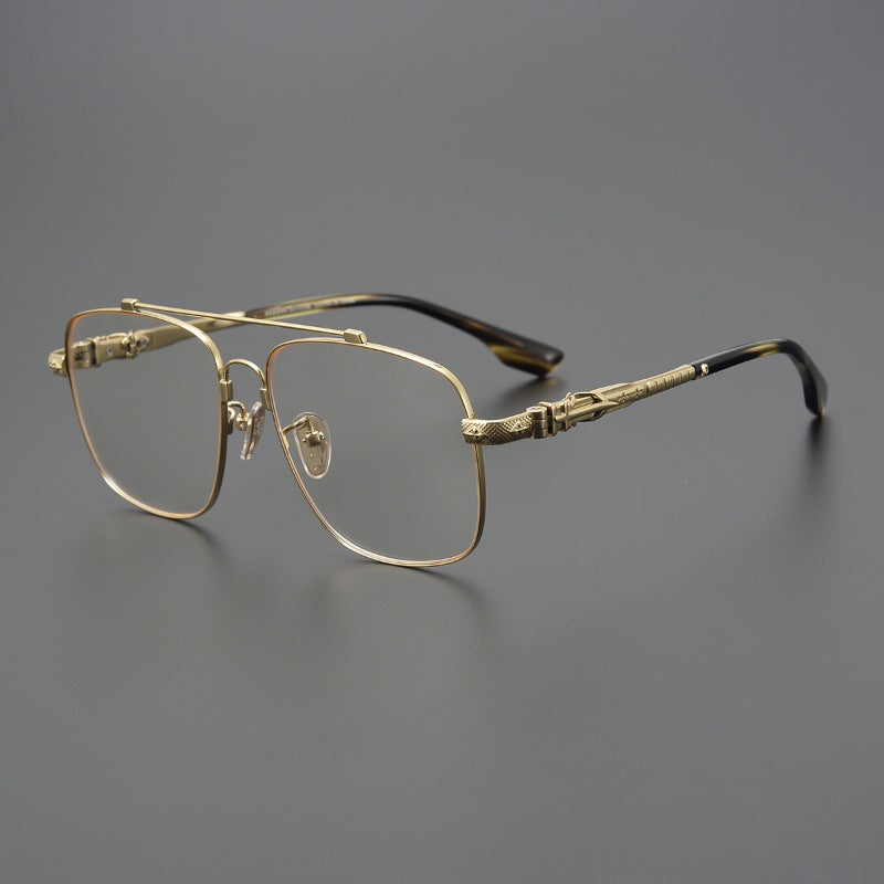 CHH Chrome Hearts Glasses Japanese pure titanium double beam myopia glasses frame
