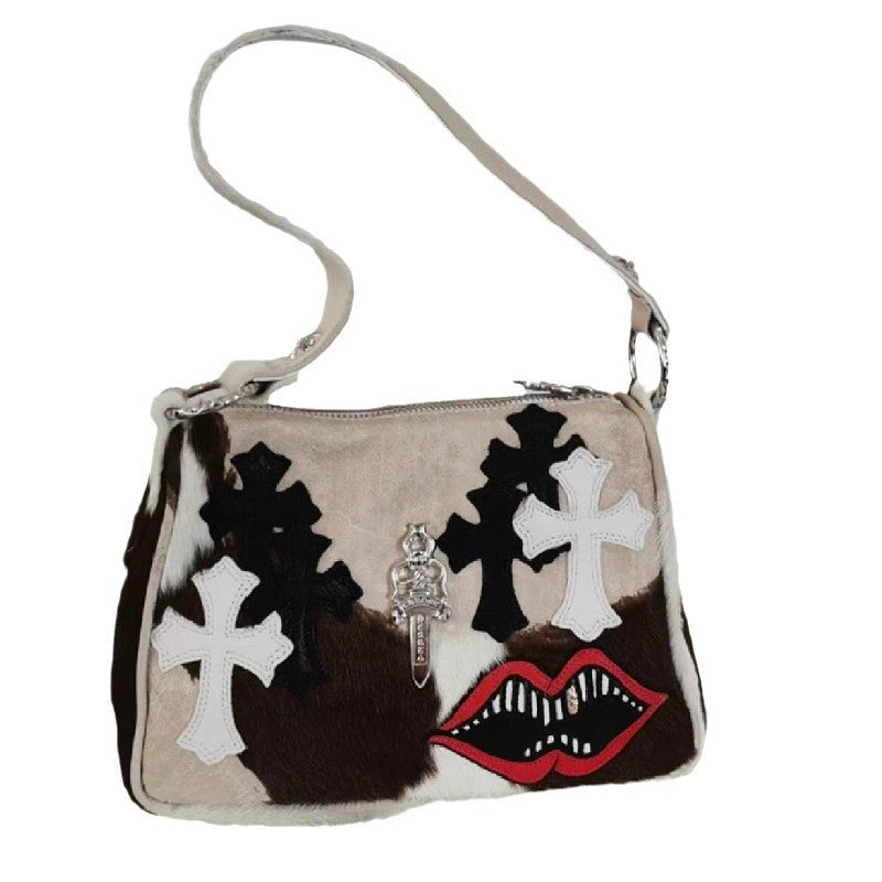 Chh Chrome Heart Leather Bag Autumn/Winter Underarm Bag