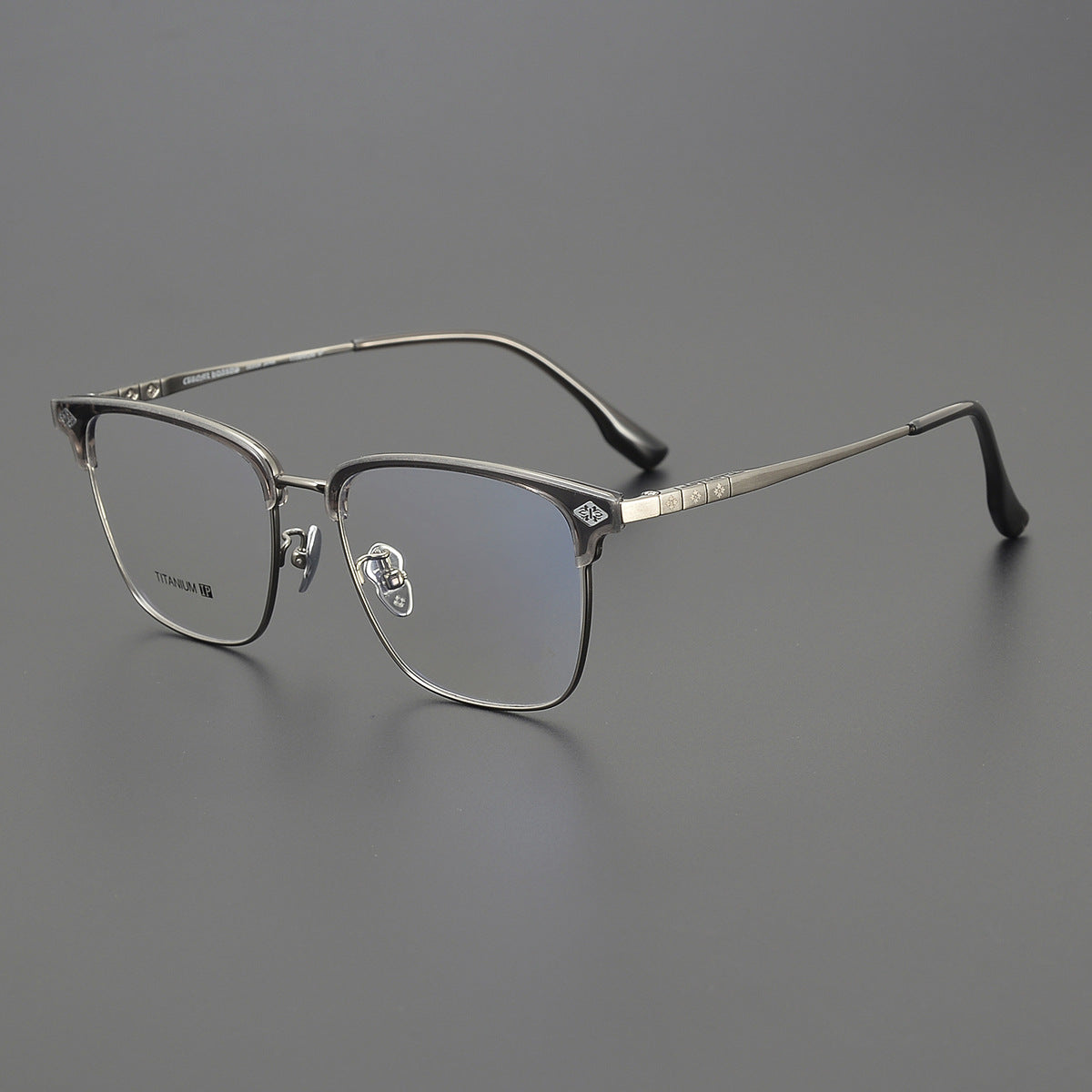 CHH Chrome Hearts Glasses Stylish Vintage Half Frame Pure Titanium Glasses Frame