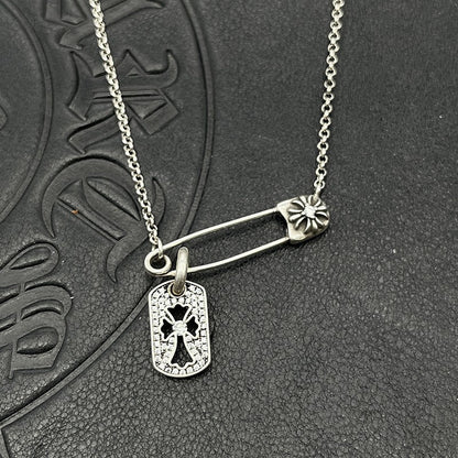 Chrome Hearts pin necklace with various elements